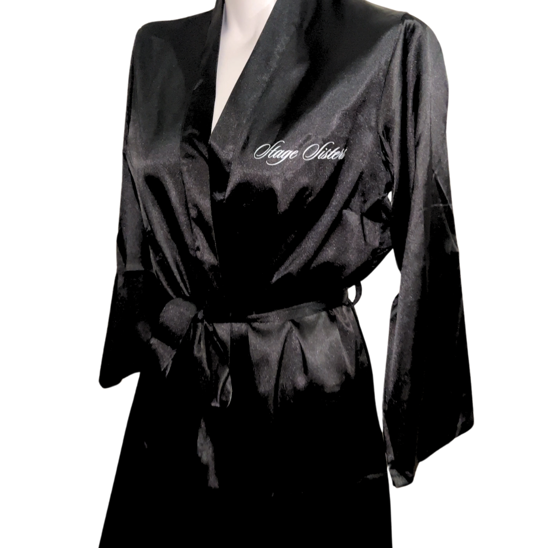 Black Show Day Dressing Gown - Personalised