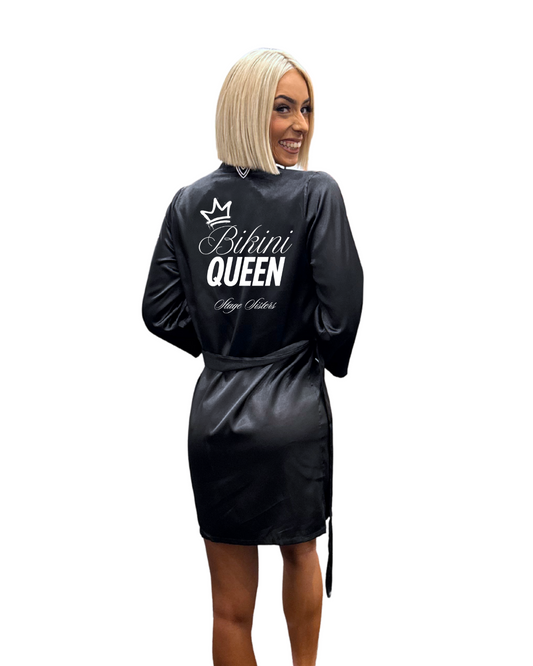 Limited Edition - Black Show Day Dressing Gown - Bikini, FitModel and Wellness Queen