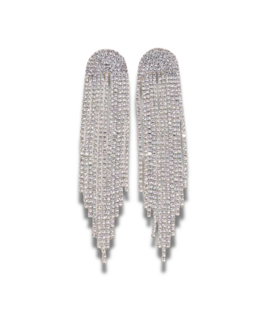 The "ROBYN" Large Silver Earrings
