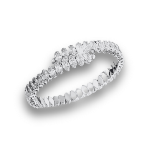Silver Rhinestone Bangel
