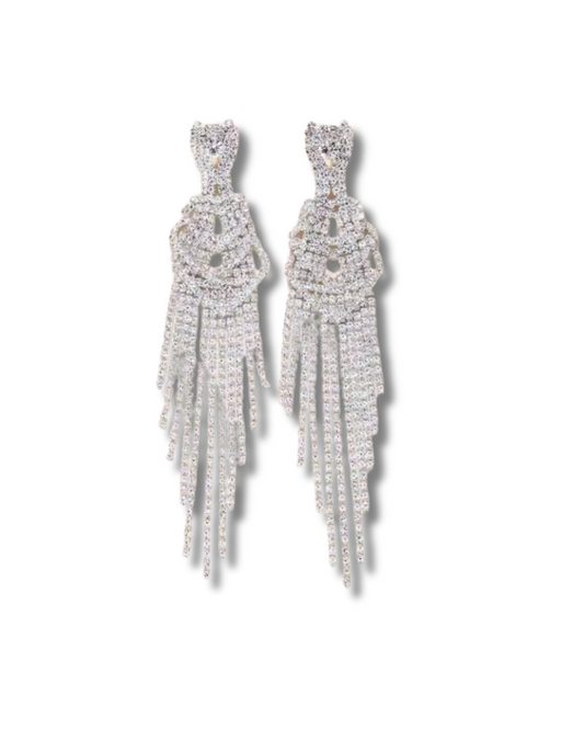 The "JO" Large Silver Earrings