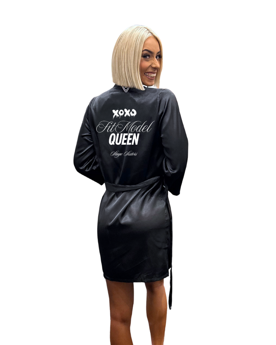 Limited Edition - Black Show Day Dressing Gown - Bikini, FitModel and Wellness Queen