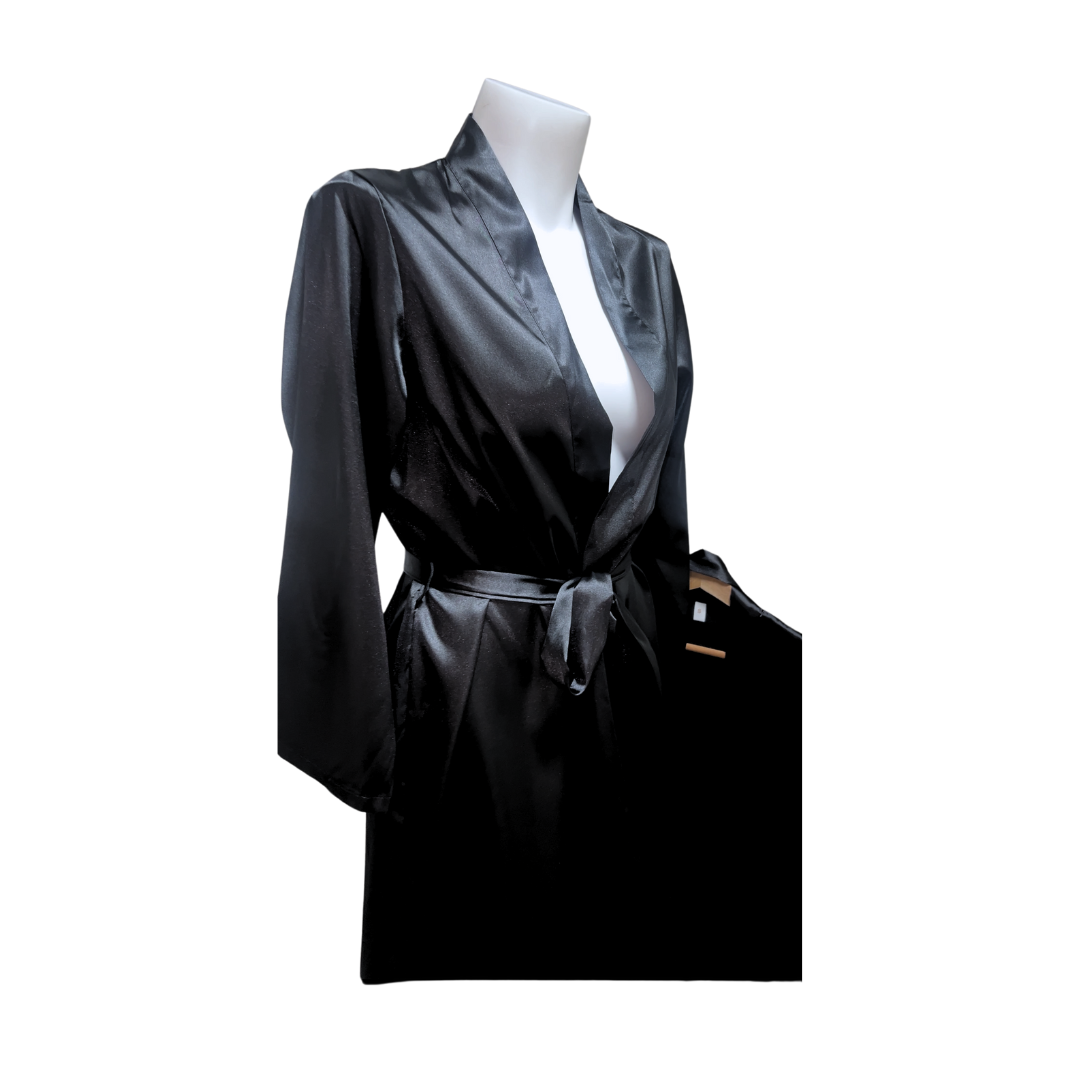 Black Show Day Dressing Gown - Personalised
