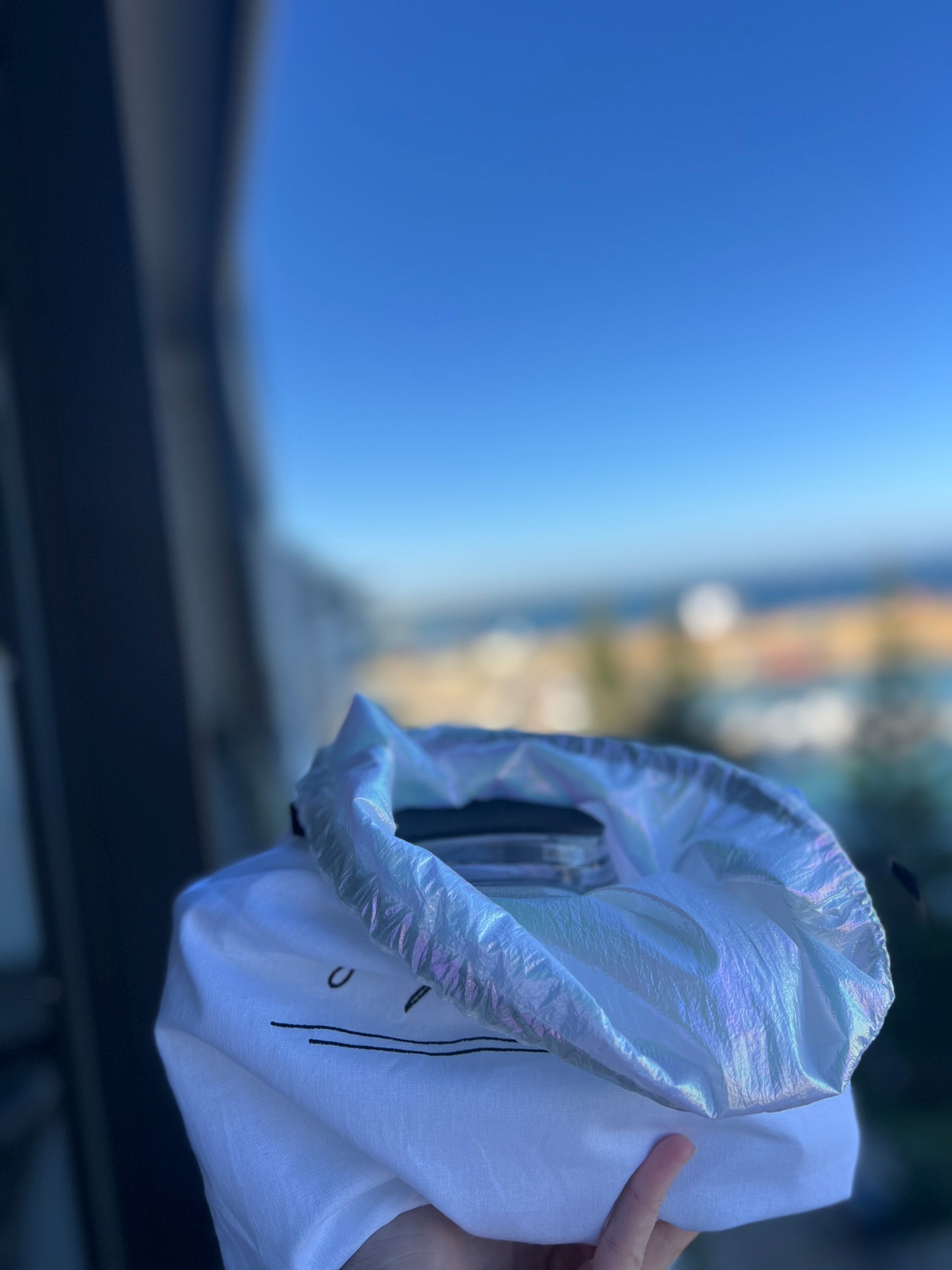Velvet Waterproof Accessory Bag | White