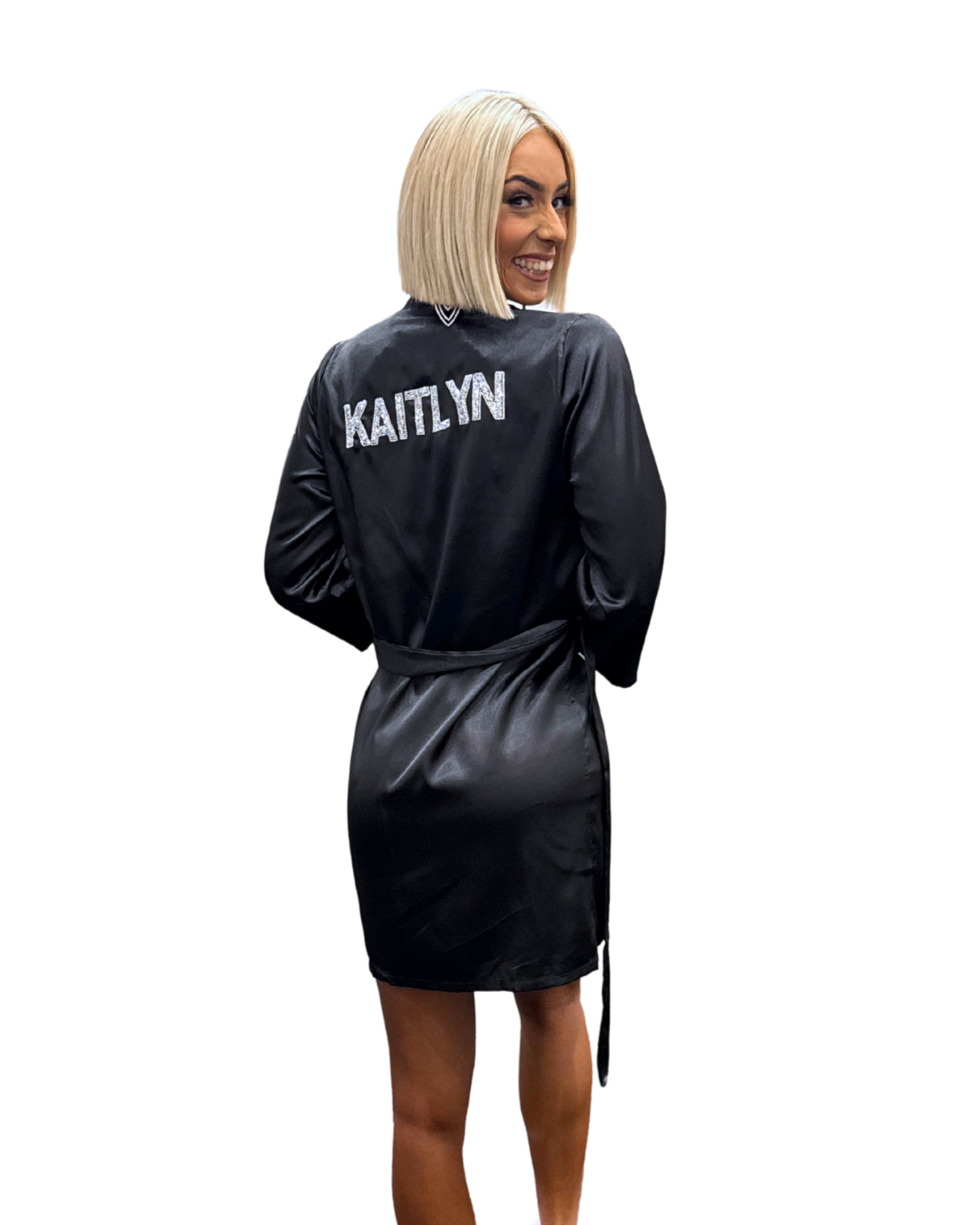 Black Show Day Dressing Gown - Personalised