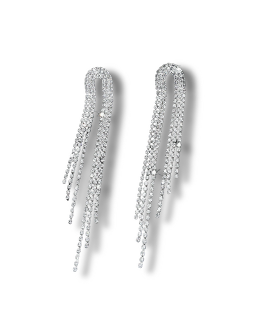 The "MEGAN" Medium Silver Earrings