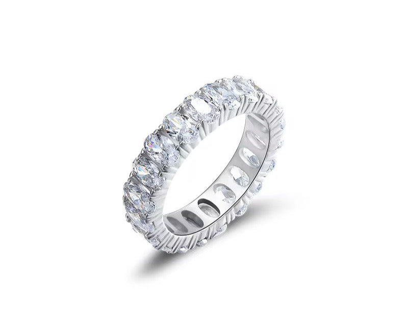 04. "MY FIRST" Sterling Silver Large Oval Baguette Ring