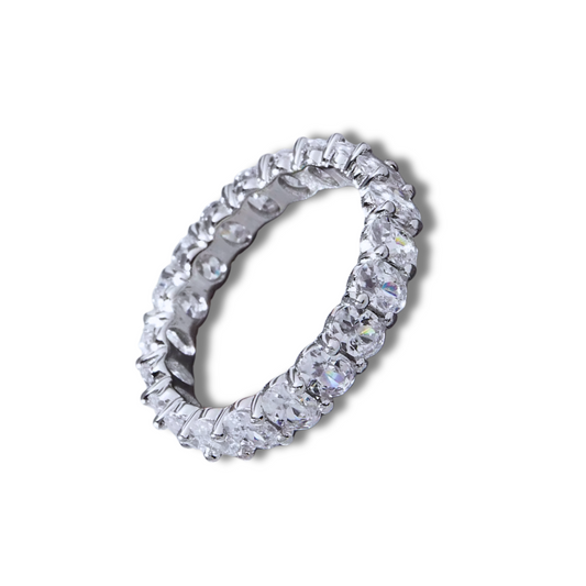 01. "MY FIRST" Sterling Silver Oval Baguette Ring